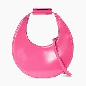 Staud mini moon bag pink with detachable side body option